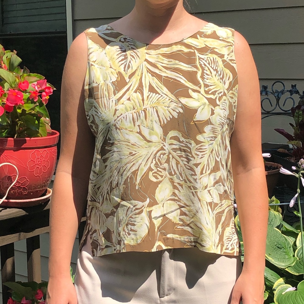 Liz Claiborne Silk Shell Sleeveless Blouse LP